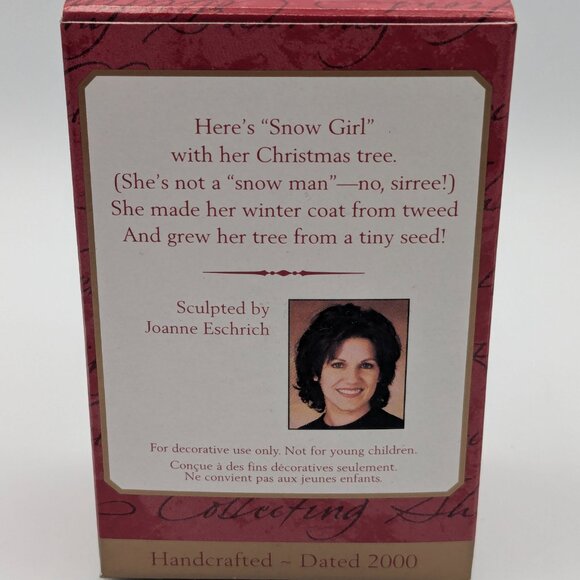 Hallmark Keepsake Snow Girl 2000 Christmas Ornament - Picture 9 of 11